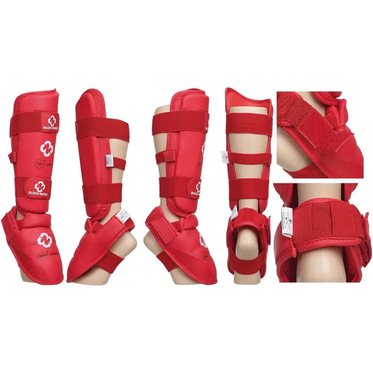 Budo Nord Karate Shinguard - Red - WKF Approved