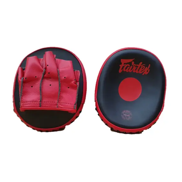 View of the back of FAIRTEX Micro Focus Mitts (FMV15) - Black/Red
