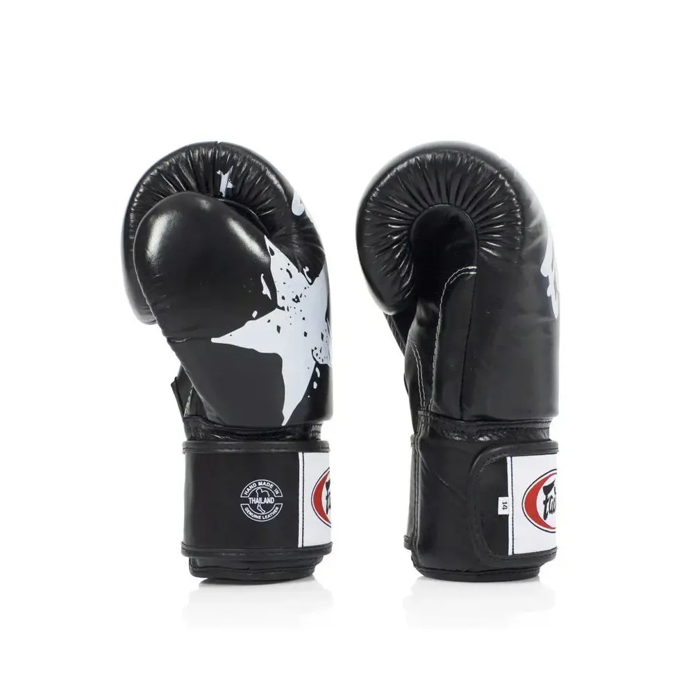 Fairtex Nation Print Boxing Gloves (BGV1) - Black