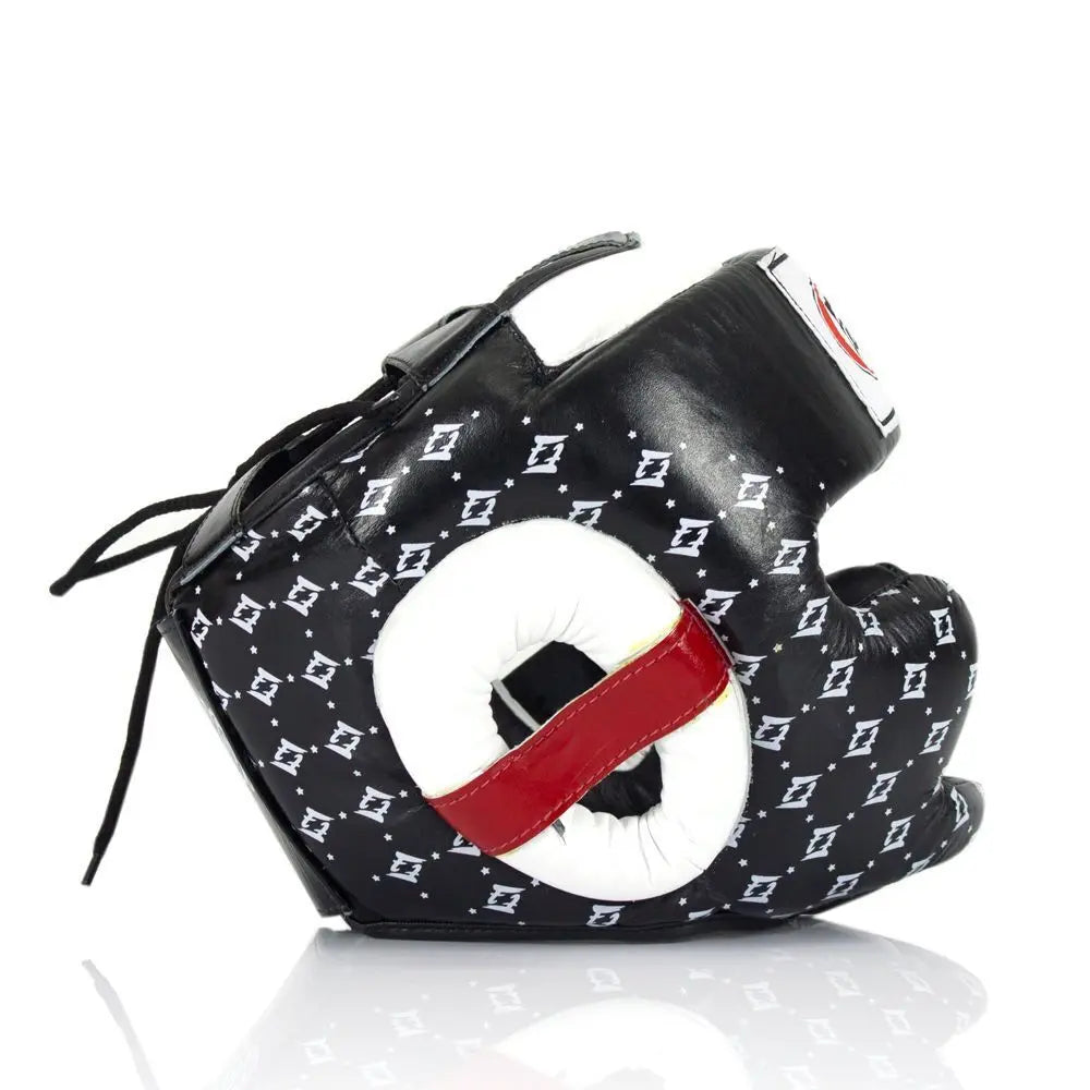 Design on one side of the headguard