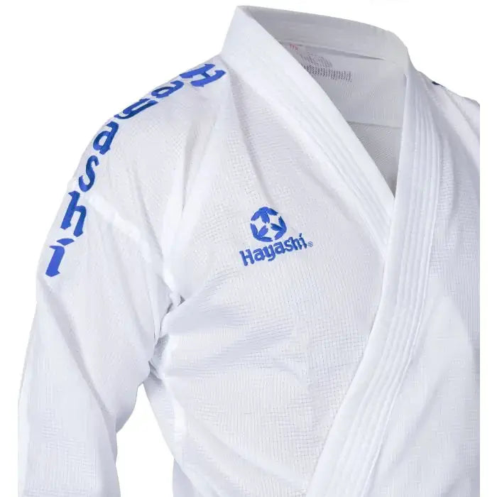 Blue competition embroidery