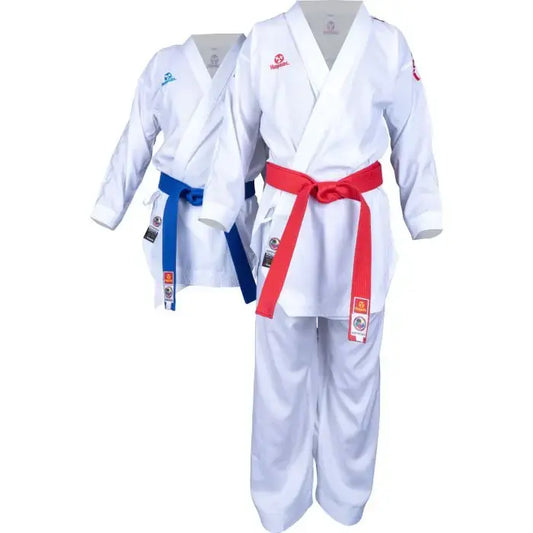 Hayashi Kumite Gi Set Air Deluxe - WKF Approved - Red and Blue Premier League Embroidery