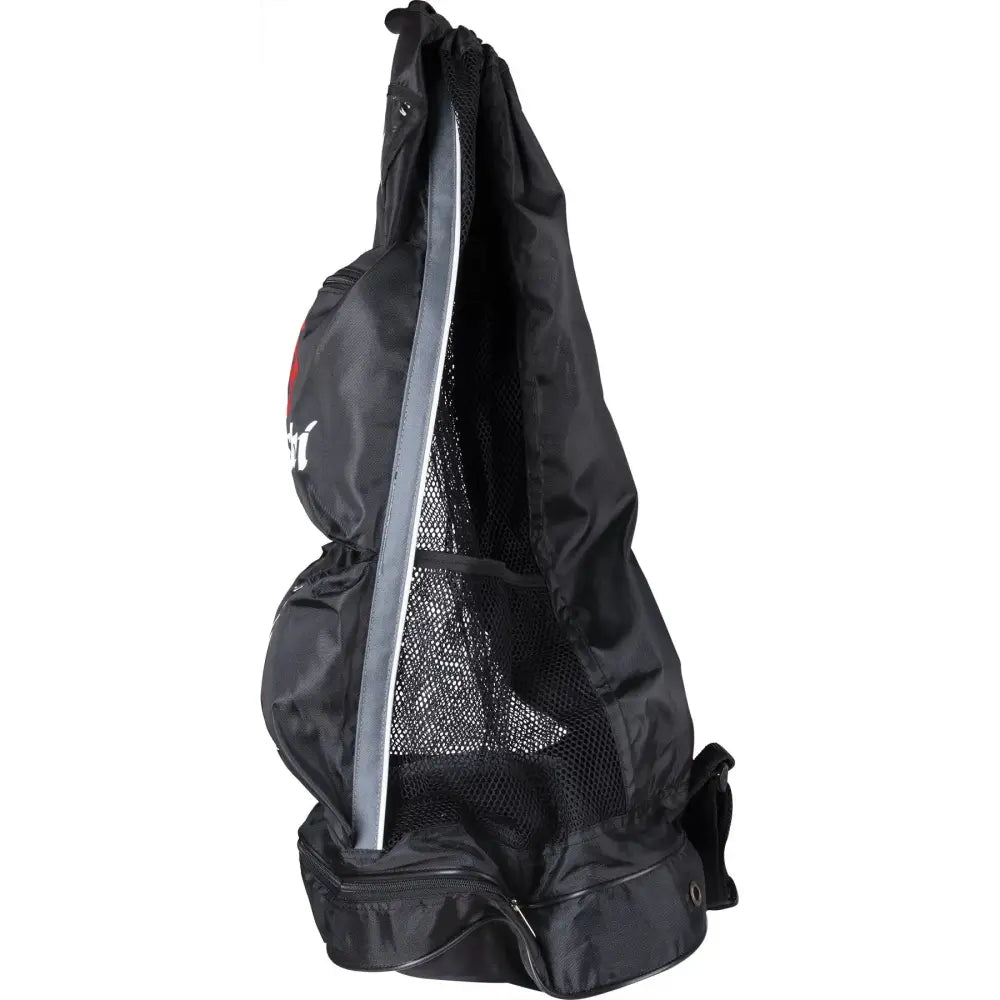 side view. Mesh panels keeping karate gear well ventilated