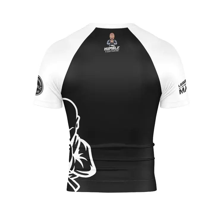 Back of the Humble White Ranked Rashguard