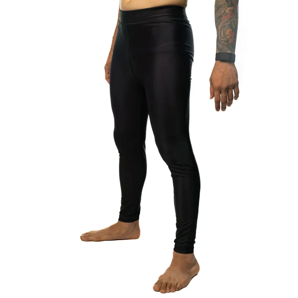 Secure fitting waist band. Compression Tights - Black