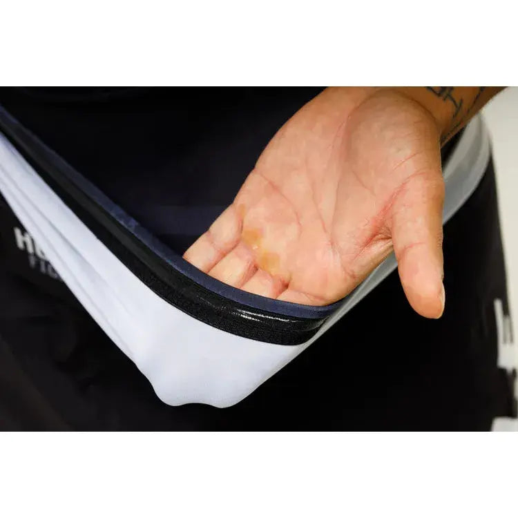 Silicone anti roll up waist band