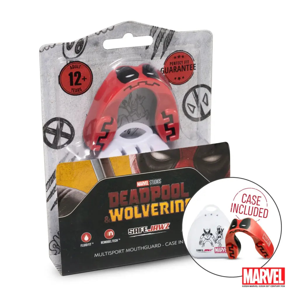 Sports Mouthguard with case - Marvel - Deadpool - Senior Size 11 years plus