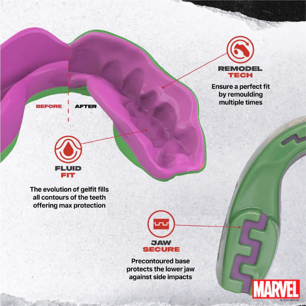Safejaws Marvel Hulk Mouthguard - Junior - MASA