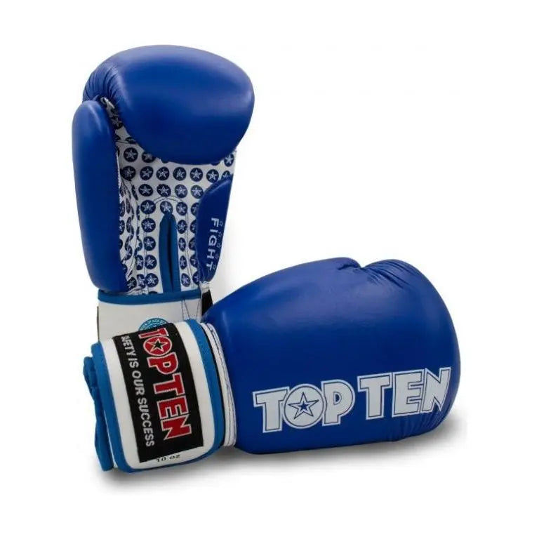 Top Ten Fight Boxing Gloves 10oz - Blue