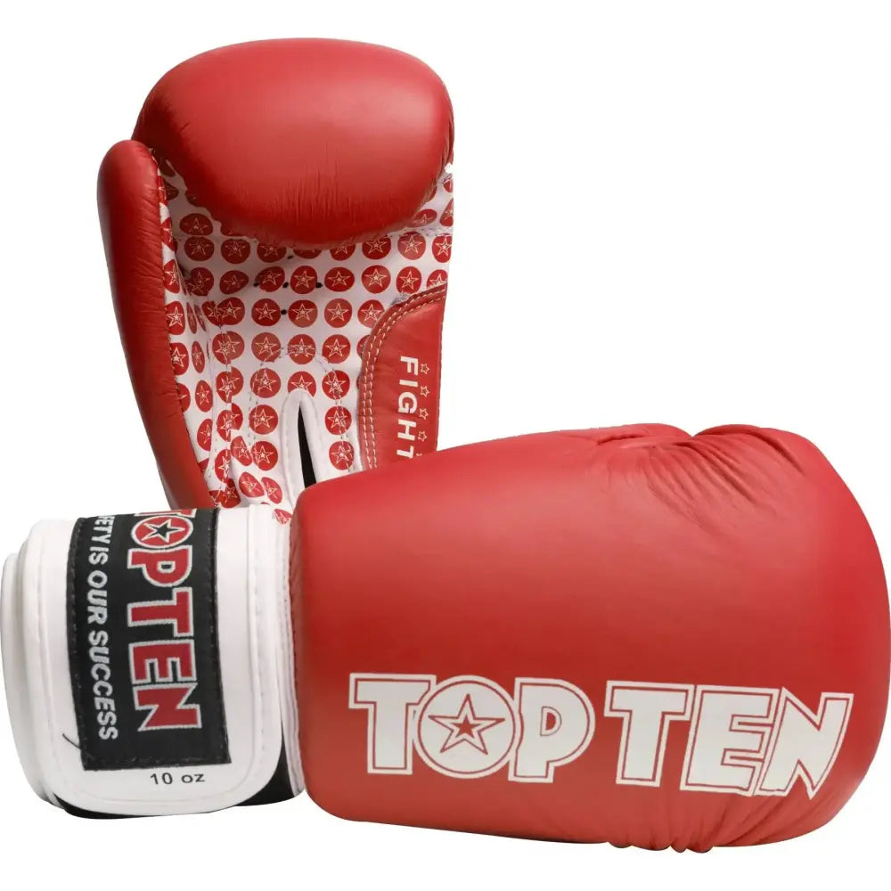 Top Ten Fight Boxing Gloves 10oz - Red