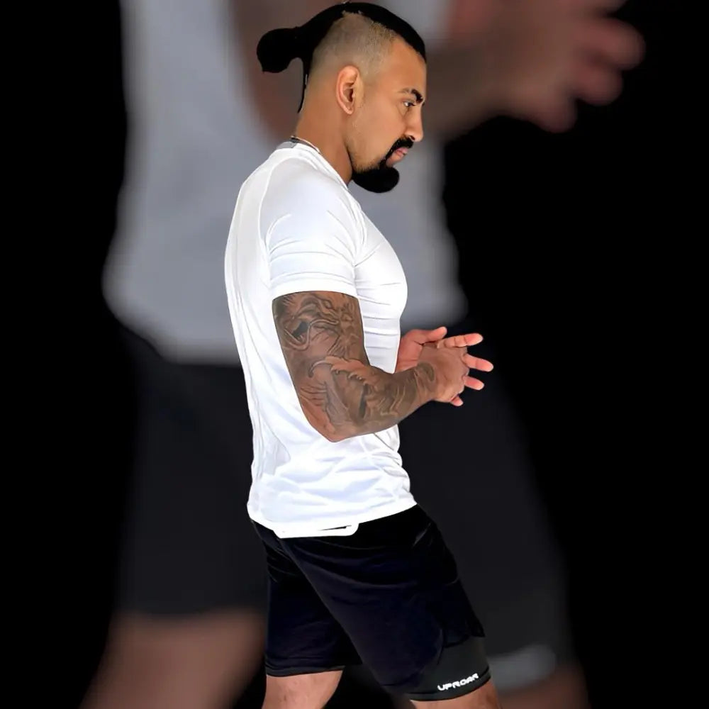 compression training top - White