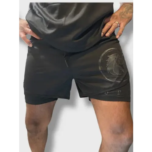 Uproar Men’s 2-in-1 Roll Shorts – Black - MASA