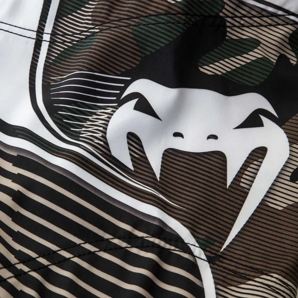 Venum logo on the fight shorts