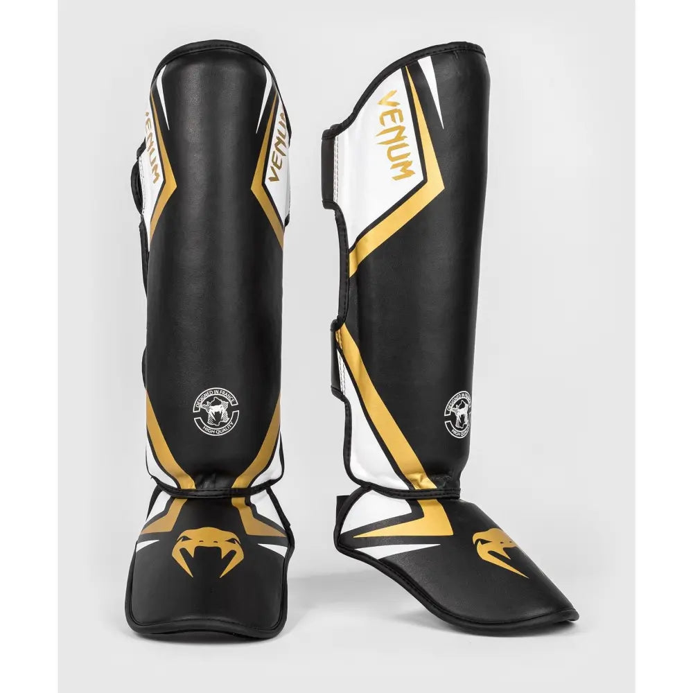 Venum Contender 2.0 shin guards BLK/GLD - Martial Arts Supplies Perth