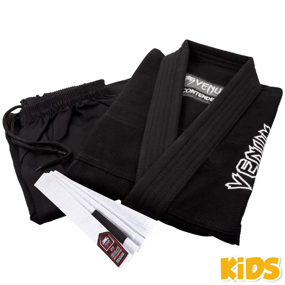 Venum Contender Kids BJJ Gi - Black - Australia