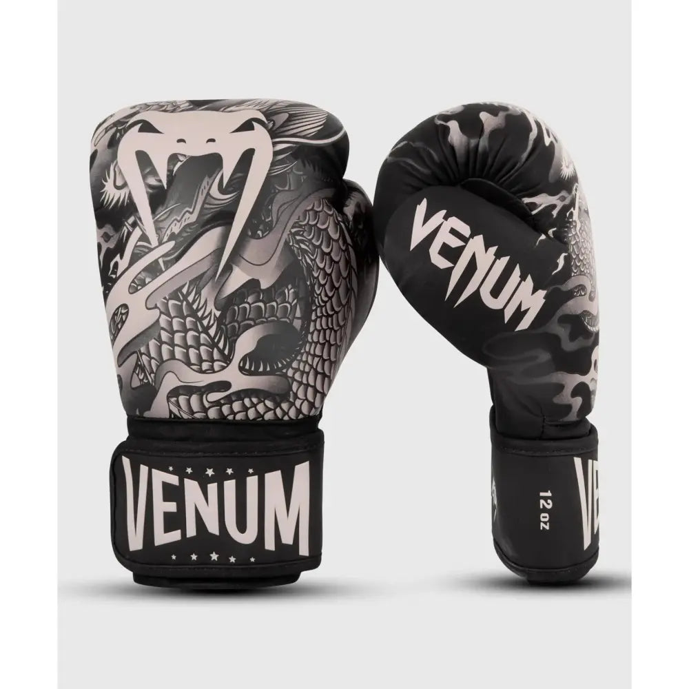Venum Dragon's Flight Boxing Gloves - Black/Sand
