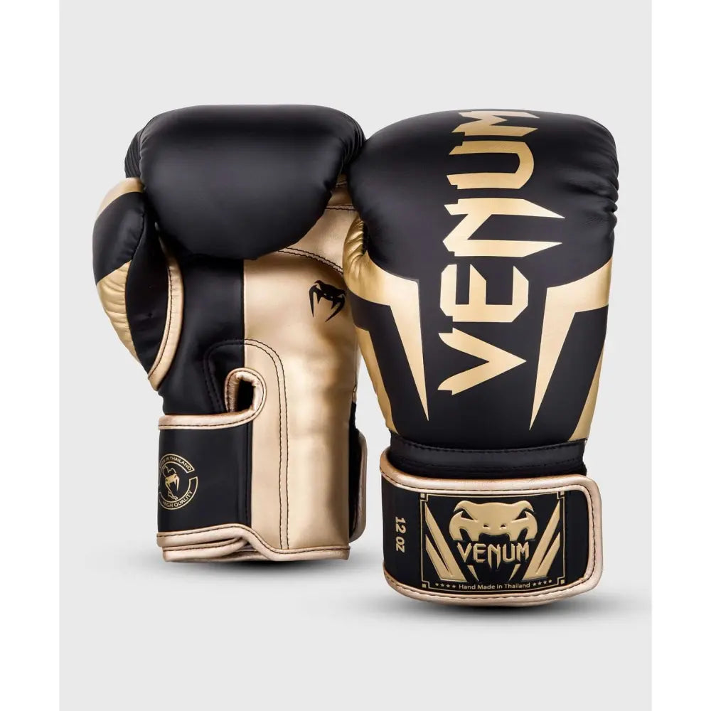 Venum Elite Boxing Gloves - Black/Gold