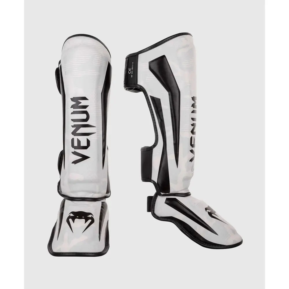Venum Elite Shin Guards - White/ Camo