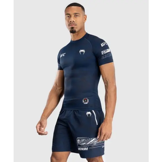 Side of Venum Blue UFC Fight Week rashguard