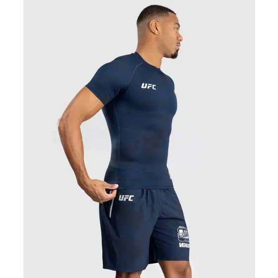 Side view of the Venum UFC rashguard - Blue