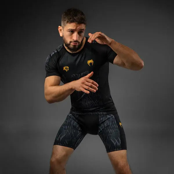 Venum x Chimaev Wild Borz Rashguards - Black/Grey