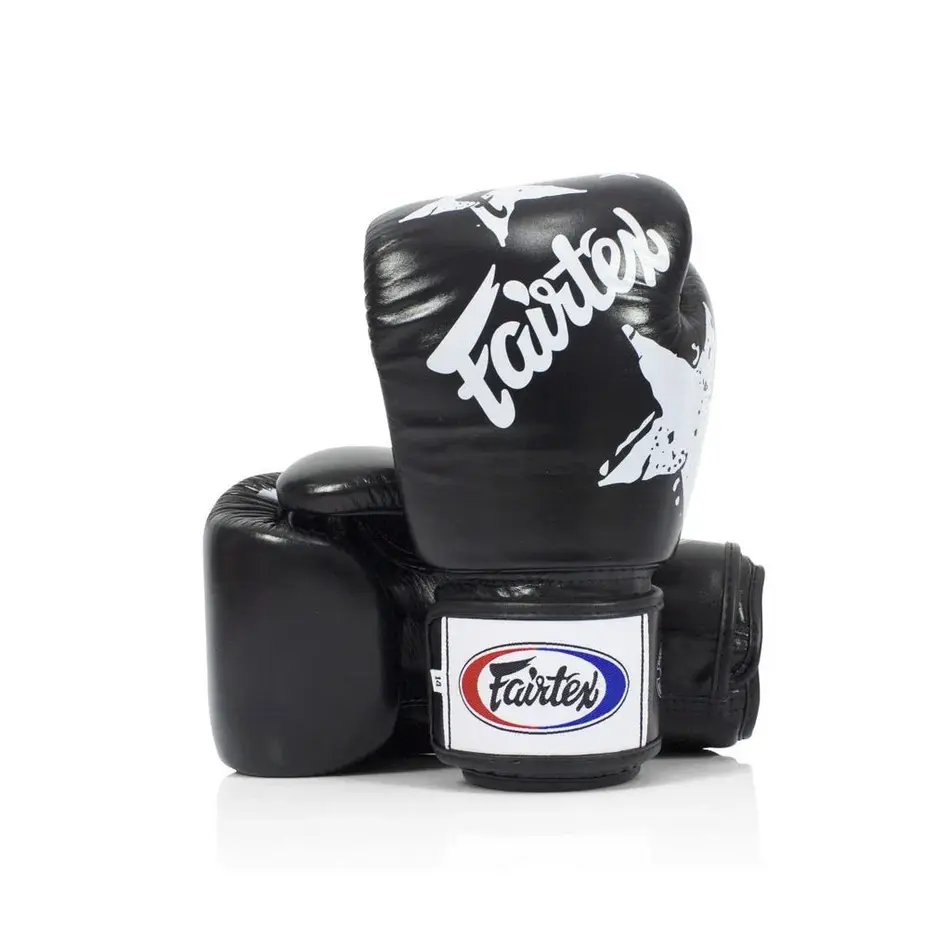 Fairtex Nation Print Boxing Gloves (BGV1) - Black