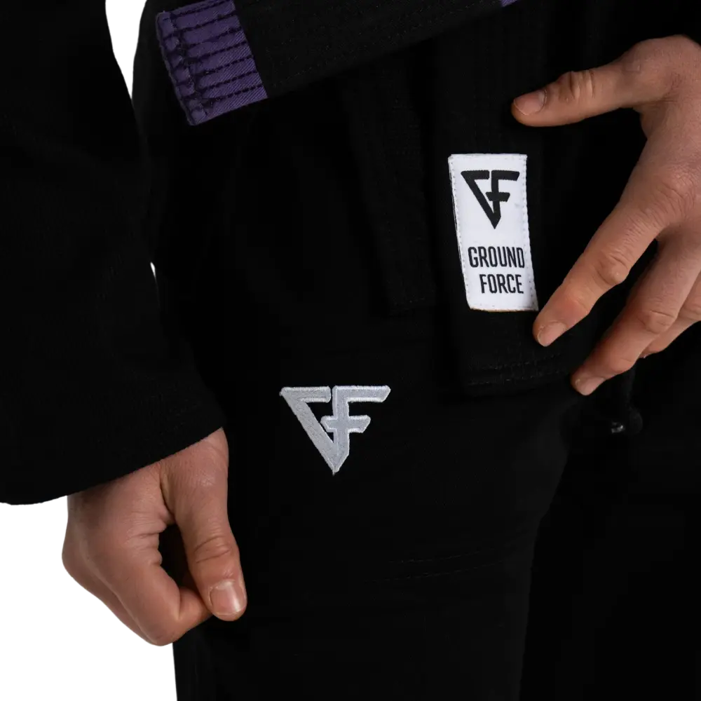 Ground Force Basic BJJ Gi V2 - Black - Martial Arts Supplies Perth