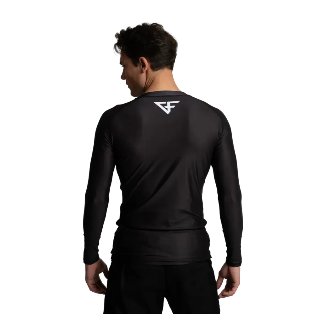 Ground Force Rank Rashguard V2 - Long Sleeve - Black - Martial Arts Supplies Aus