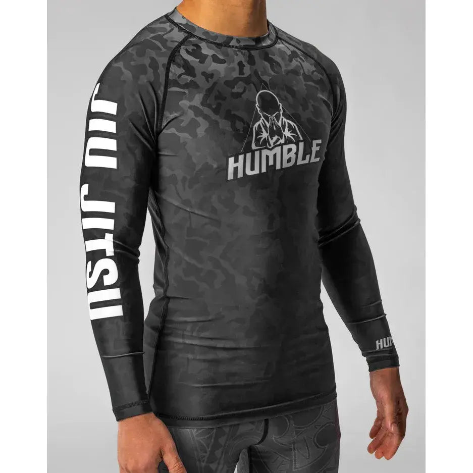 Chest view of the Humble rashguard with arm detail