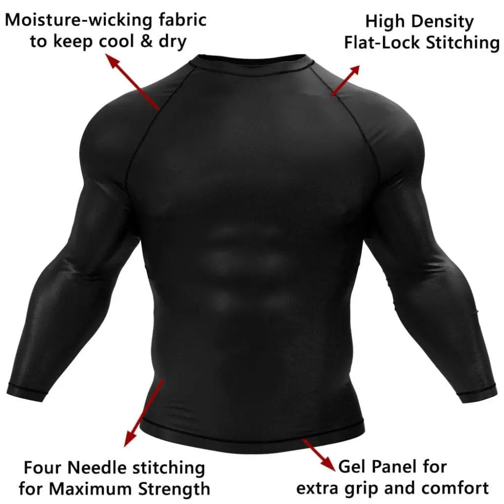 Shredded Panda BJJ Rash Guard - Long Sleeve