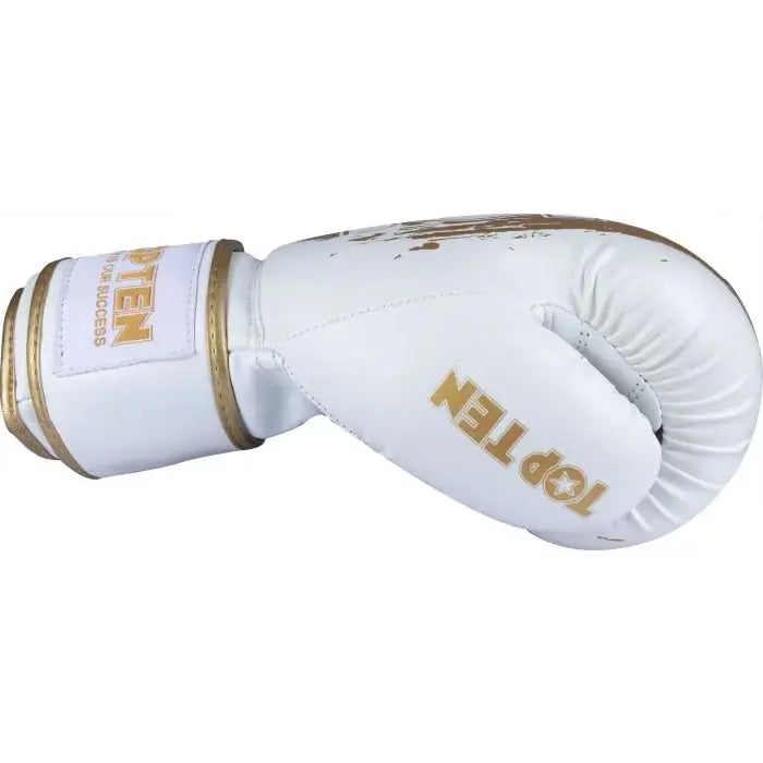 Highlighting the gold on white TopTen design - Boxing Gloves