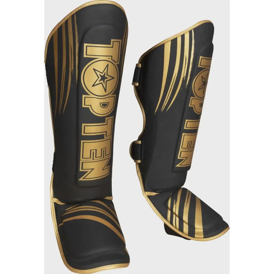 Top ten MMA Shin guards - Star Light - Black/Gold - MMA Shin Guards Perth