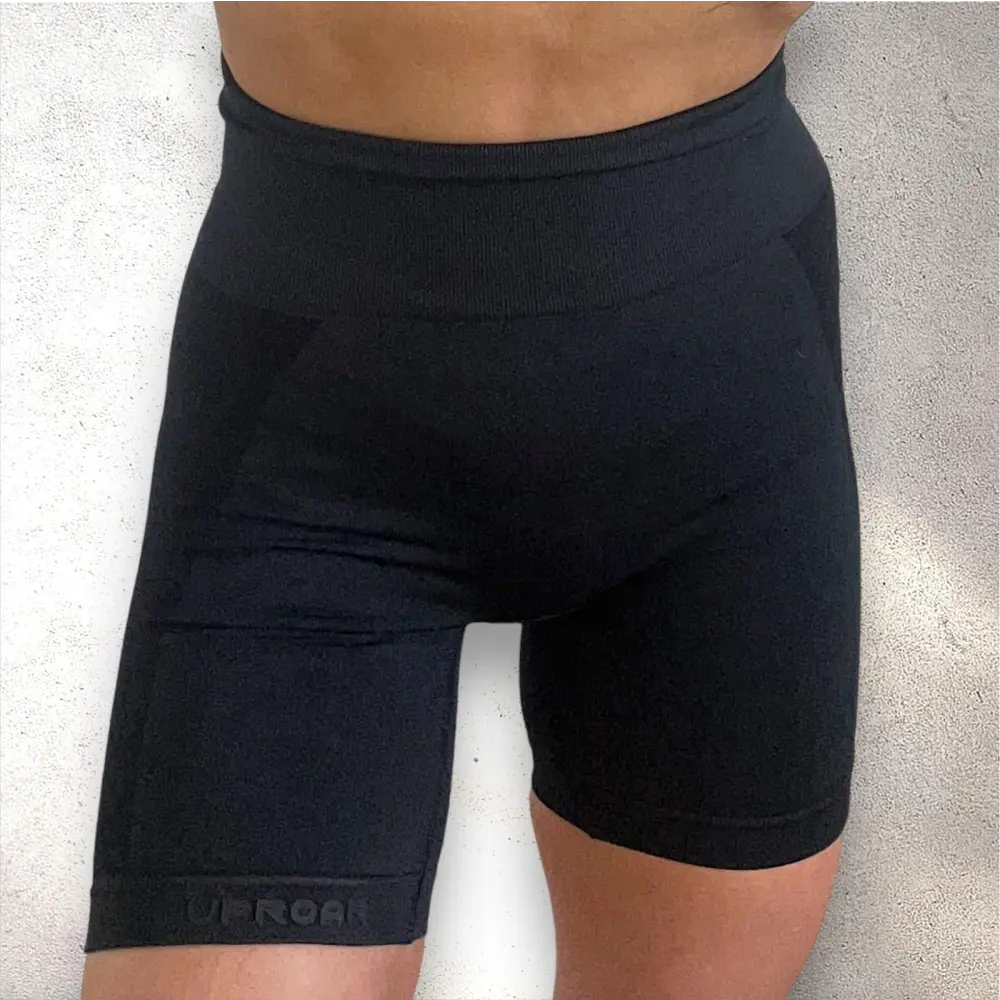 Uproar Black Compression Shorts Mid Thigh Butt Lifting