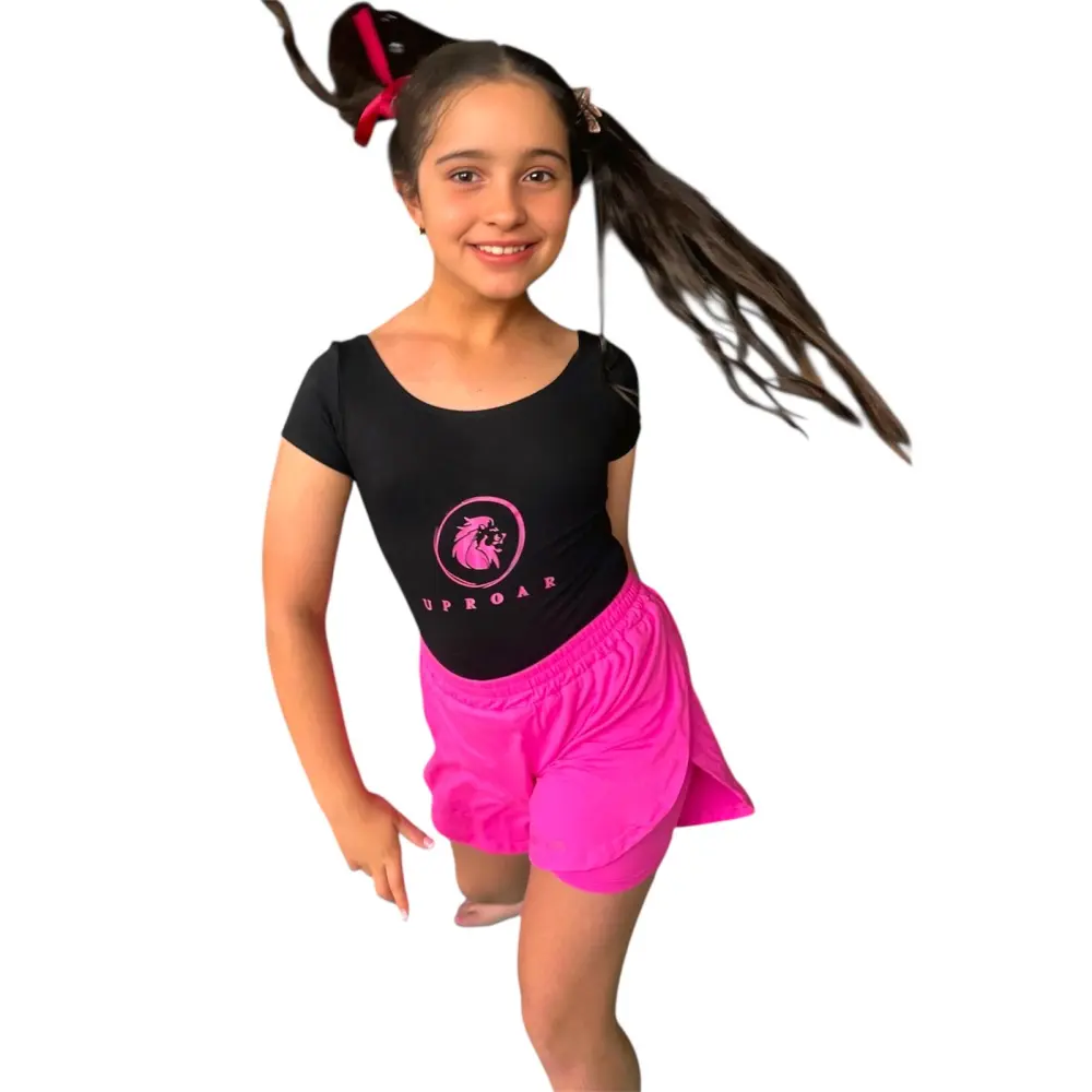 Uproar Kid’s ’Girl Power’ 2 in 1 Shorts - Pink - MASA