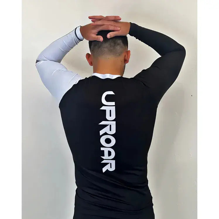 Black and White Long sleeve Uproar Rashguard