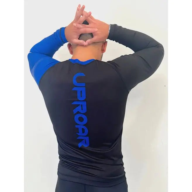 Uproar Mens BJJ, MMA Rash Guard Long Sleeve Black - MASA Perth