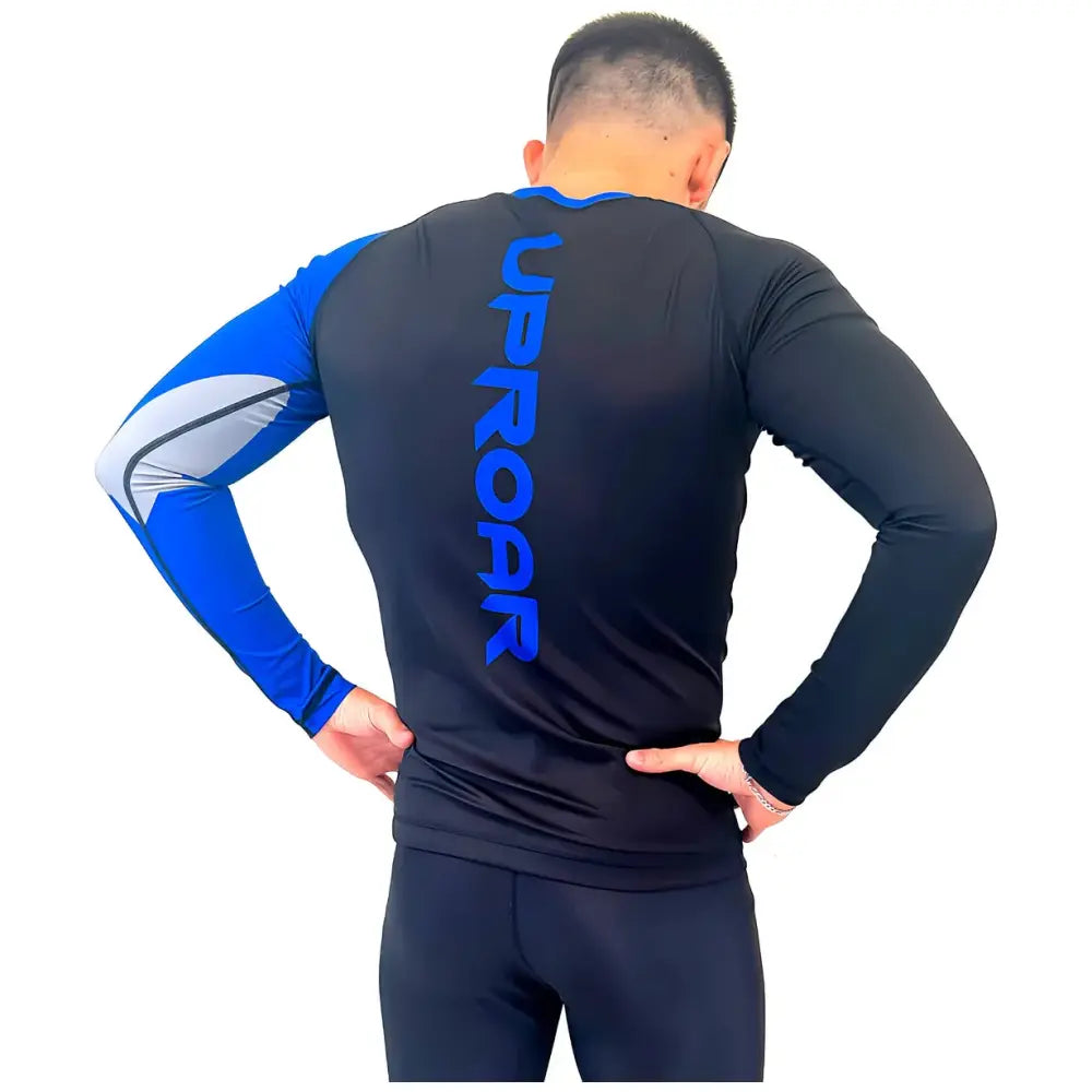 Uproar Mens BJJ, MMA Rash Guard Long Sleeve Black - MASA Perth