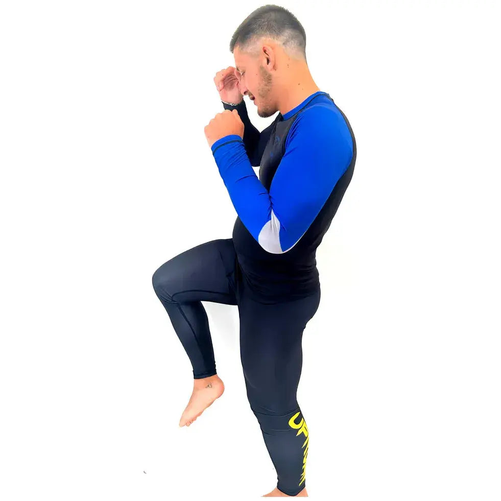 Uproar Mens BJJ, MMA Rash Guard Long Sleeve Black - MASA Perth