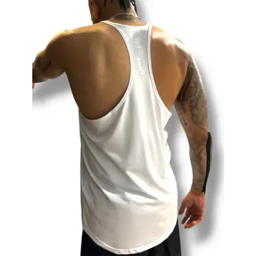 Uproar Men’s Crossback Training Tank – White - MASA