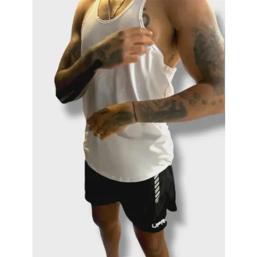 Uproar Men’s Crossback Training Tank – White - MASA