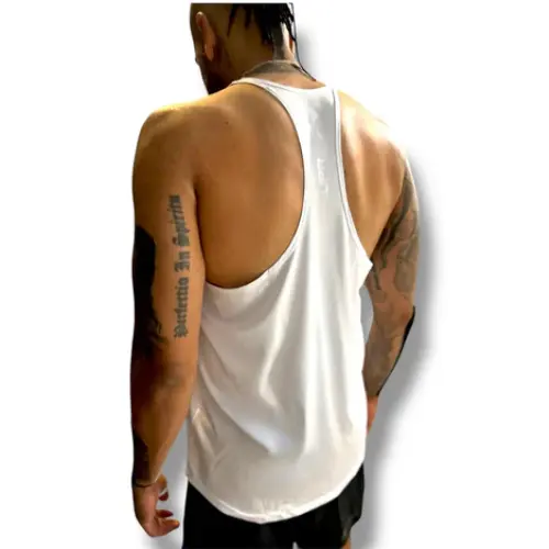 Uproar Men’s Crossback Training Tank – White - MASA