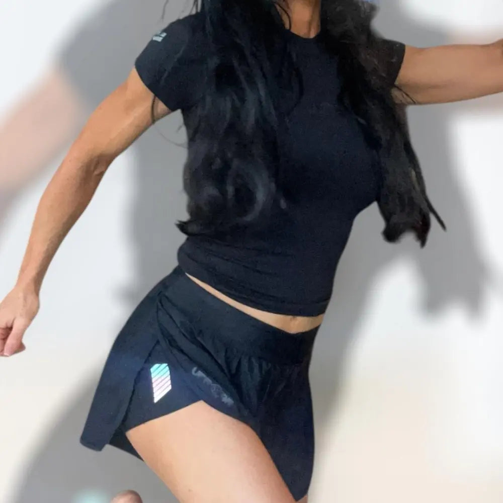 Uproar Women’s Half Ribbed Compression Top - Black