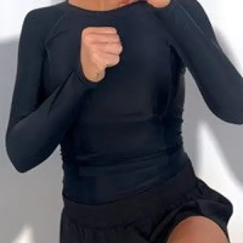 Uproar Women's Long Sleeve Black Compression Rashguard