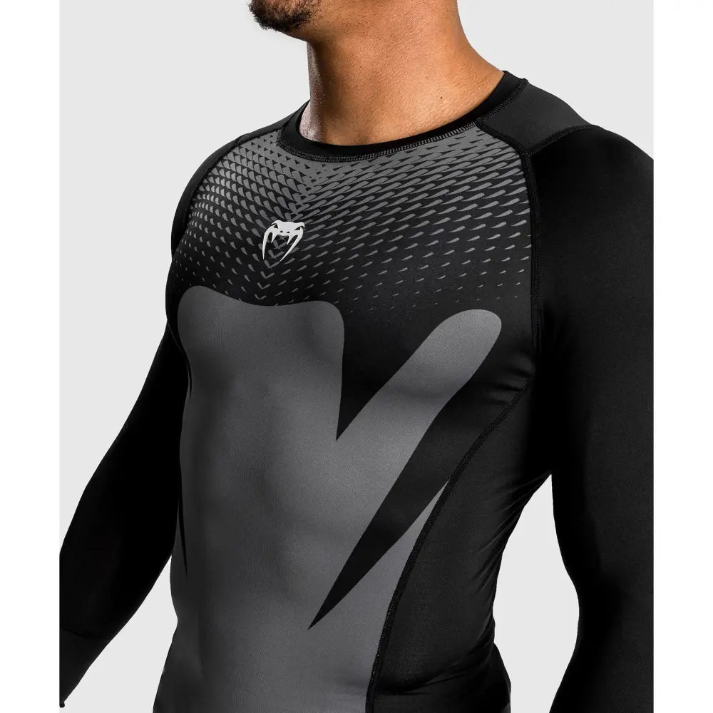 Venum Attack Men’s Long Sleeve Rashguard - Chest view