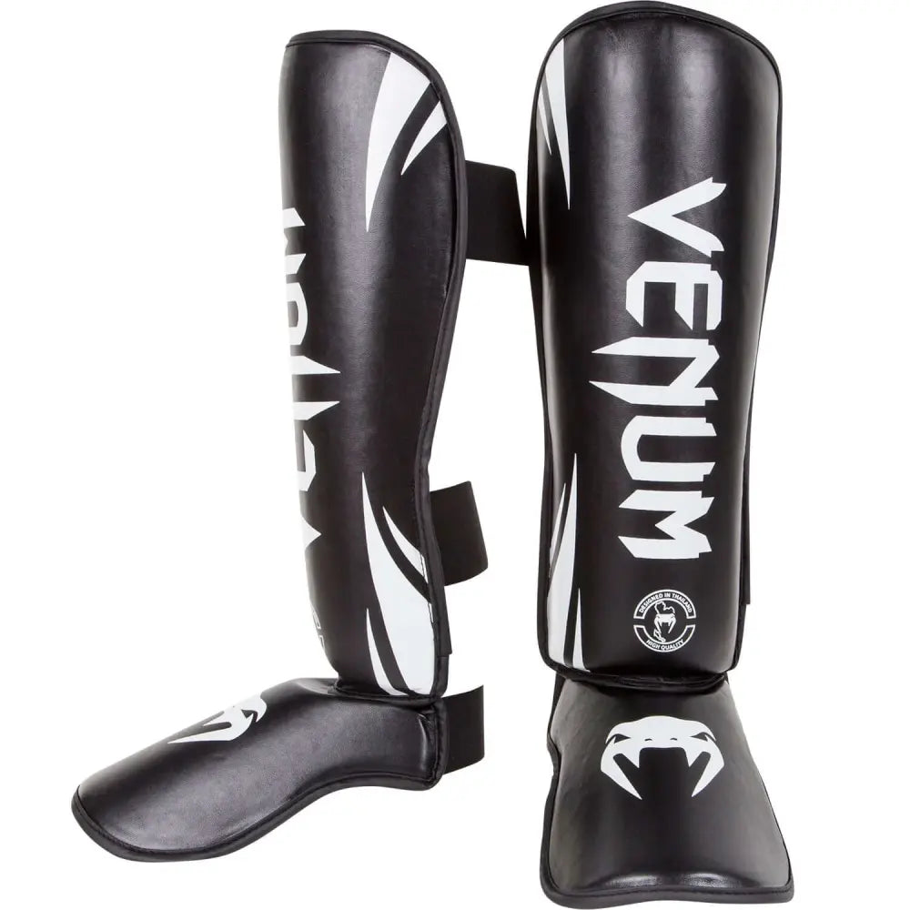 Venum Challenger Stand Up Shin Guards - Black White