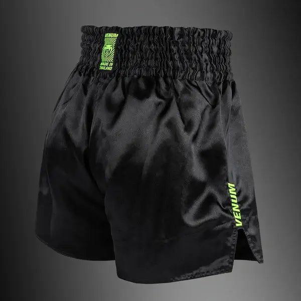 Venum Classic Evo Muay Thai Shorts - Black/ Neon