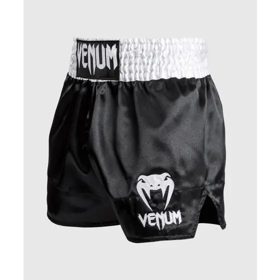 Venum Classic Muay Thai Shorts - Black/White - MASA