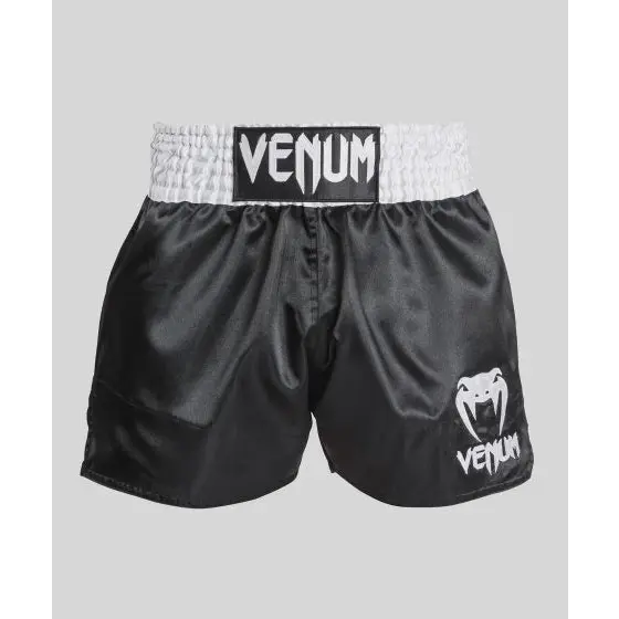 Venum Classic Muay Thai Shorts - Black/White - MASA