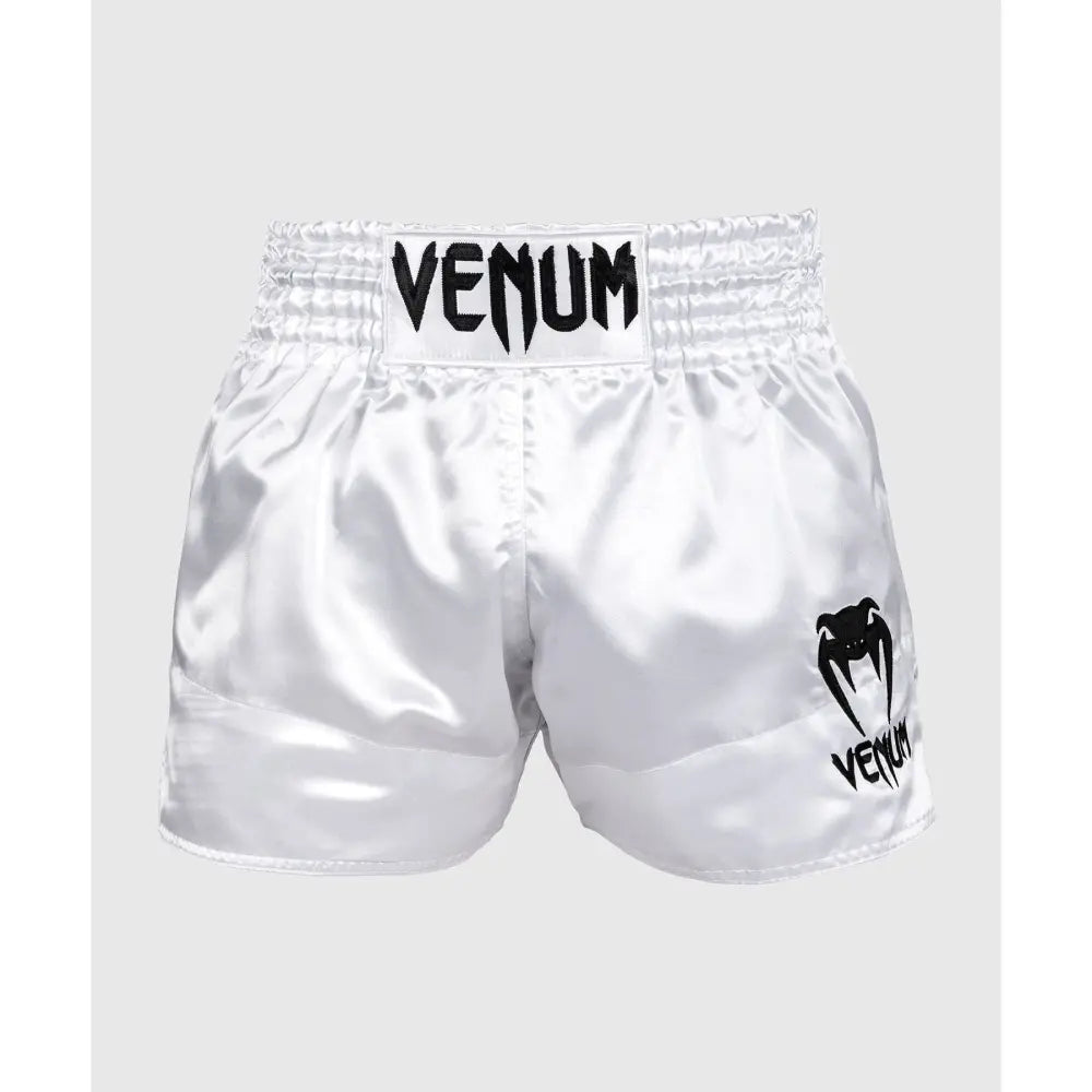 Venum Classic Muay Thai Shorts - White/Black