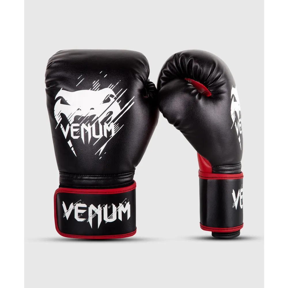 Venum Contender Kids Boxing Gloves - Black/Red - MASA